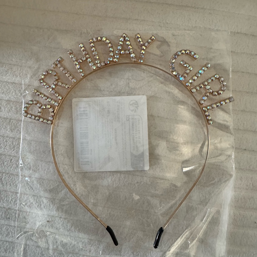 Dolls Kill Gold 'Birthday Girl' Rhinestone Tiara